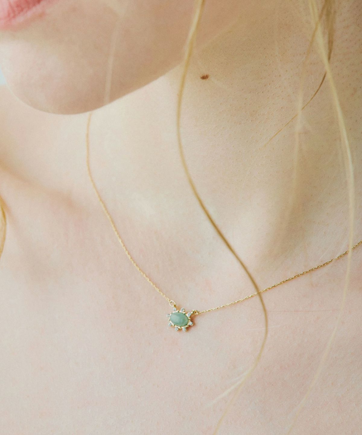 ナチュラルストーンオーバルネックレス【MUK Dreamy stone】