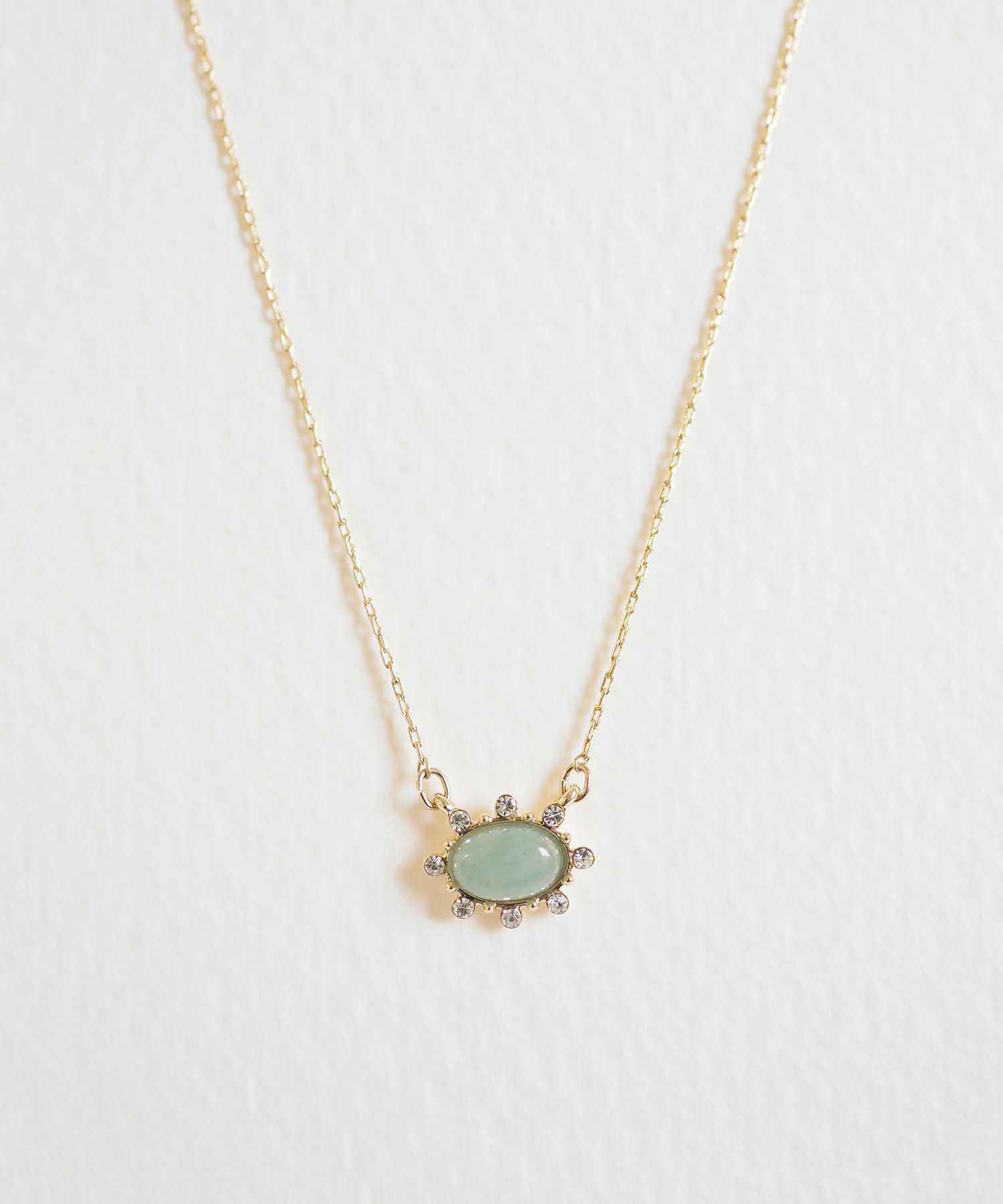 ナチュラルストーンオーバルネックレス【MUK Dreamy stone】