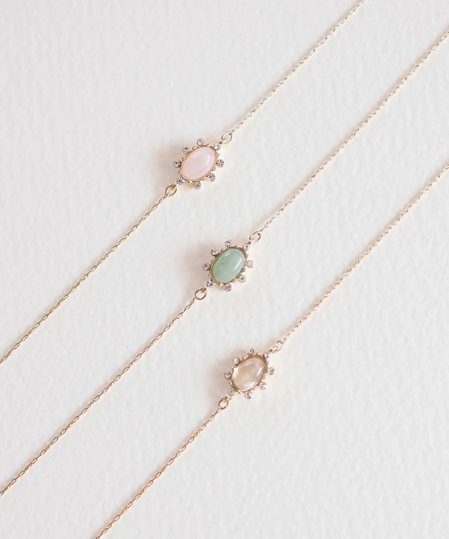 ナチュラルストーンオーバルブレスレット【MUK Dreamy stone】