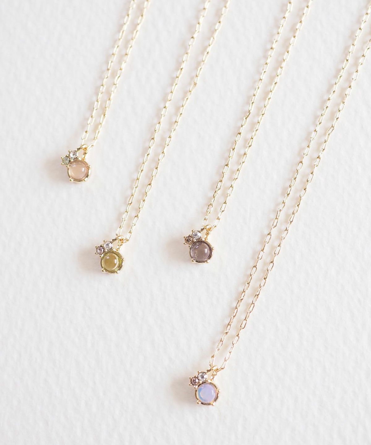 ナチュラルストーンガラスポイントネックレス【MUK Dreamy stone】