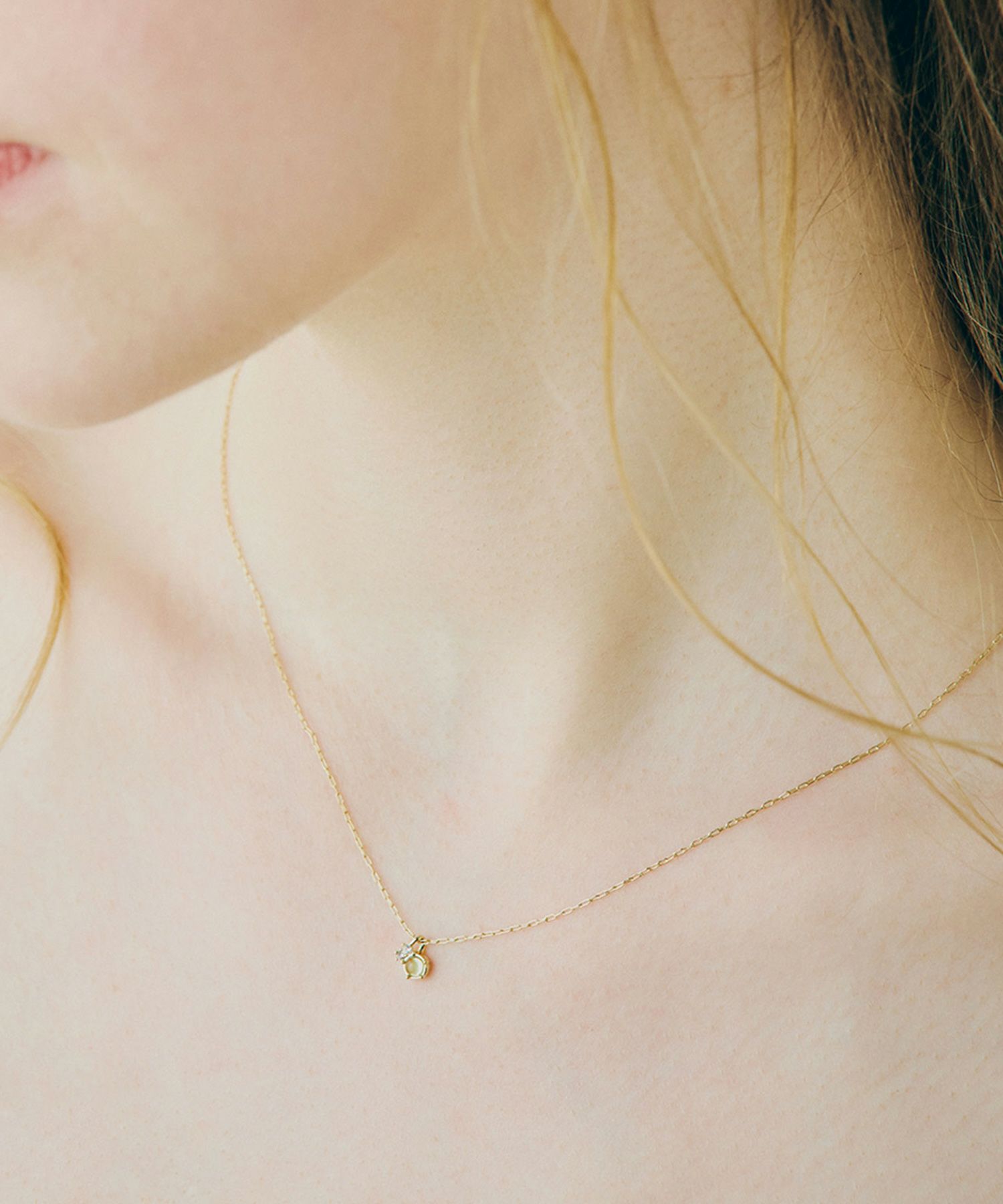 ナチュラルストーンガラスポイントネックレス【MUK Dreamy stone】