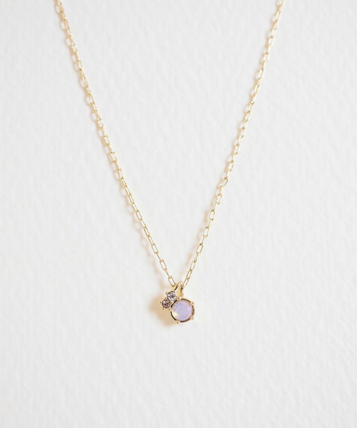 ナチュラルストーンガラスポイントネックレス【MUK Dreamy stone】