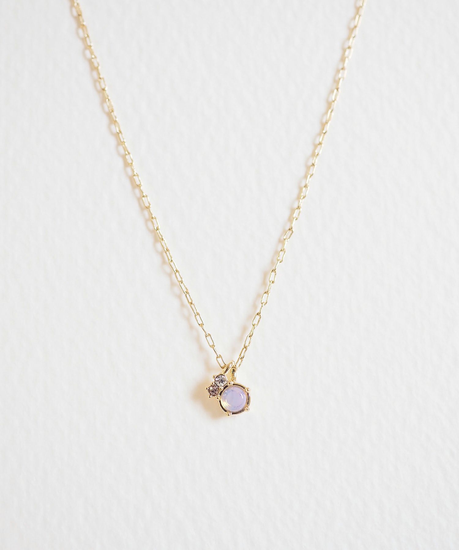 ナチュラルストーンガラスポイントネックレス【MUK Dreamy stone】