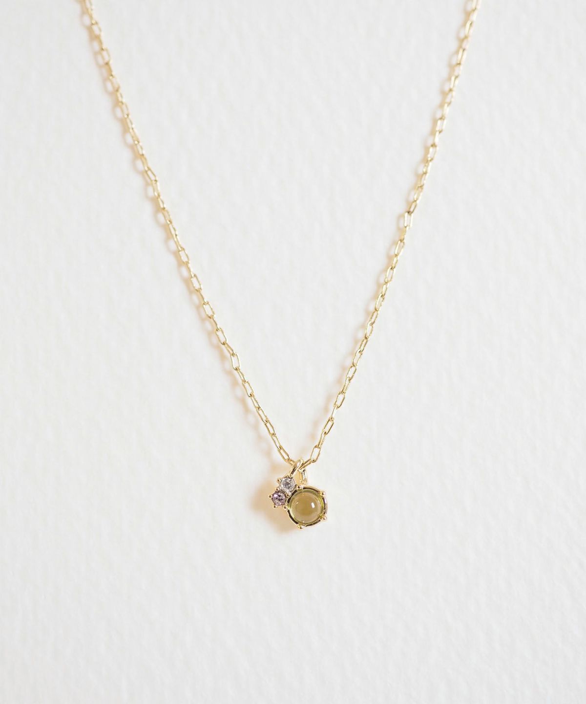 ナチュラルストーンガラスポイントネックレス【MUK Dreamy stone】