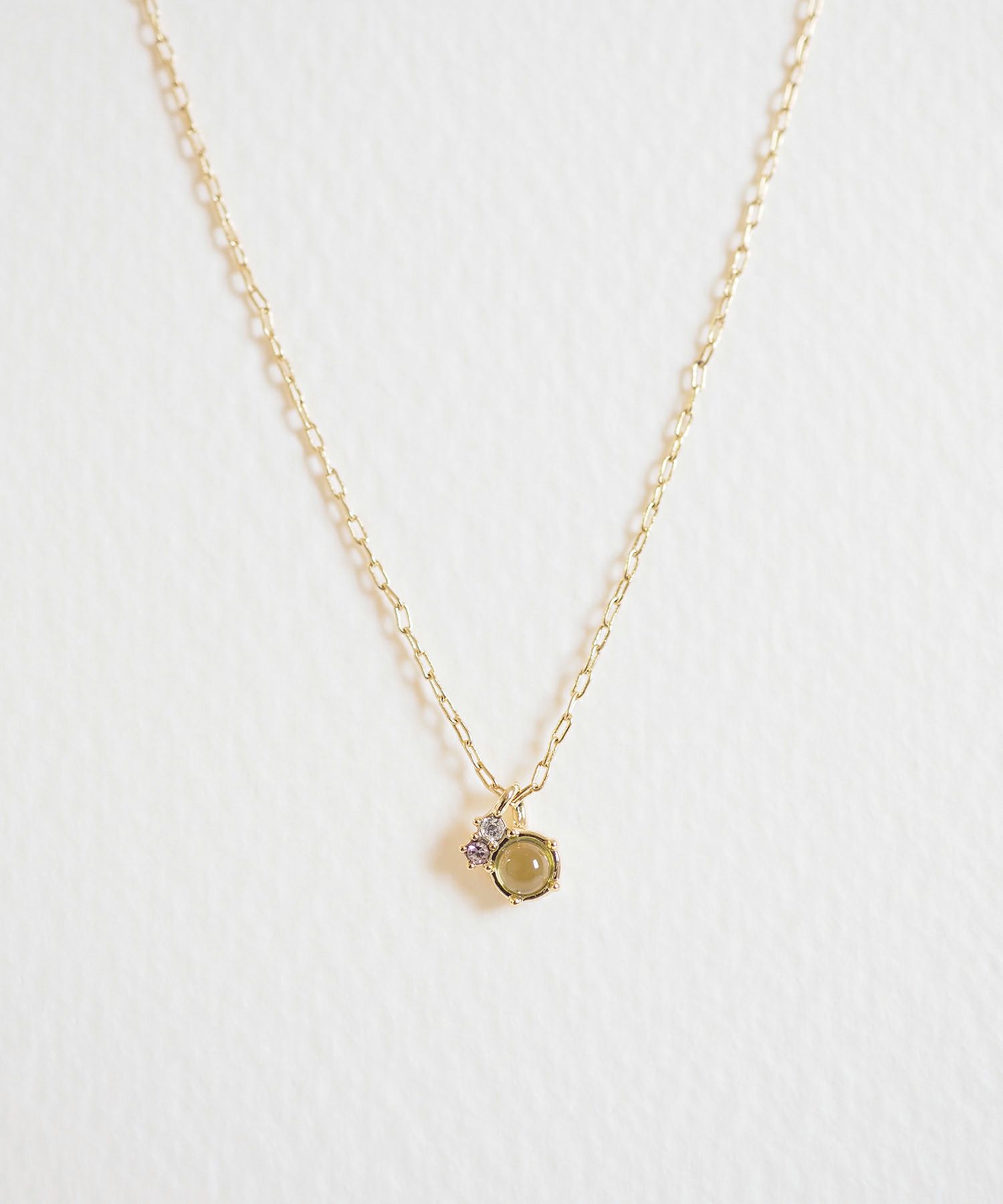 ナチュラルストーンガラスポイントネックレス【MUK Dreamy stone】