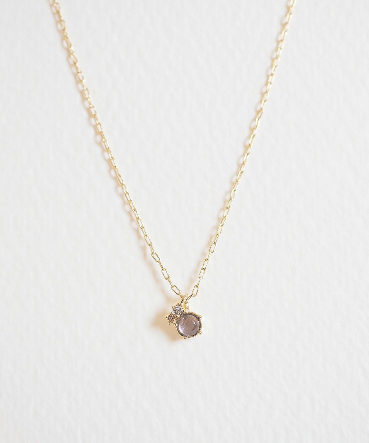 ナチュラルストーンガラスポイントネックレス【MUK Dreamy stone】