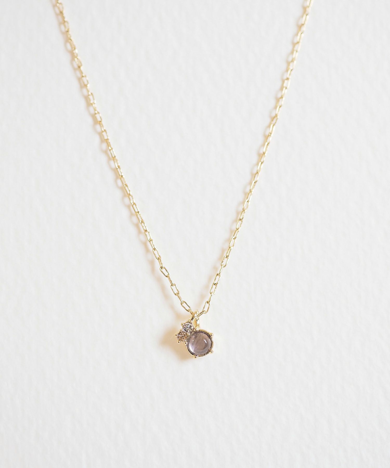 ナチュラルストーンガラスポイントネックレス【MUK Dreamy stone】