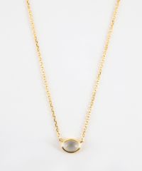 [SV925]オーバルクリスタルネックレス