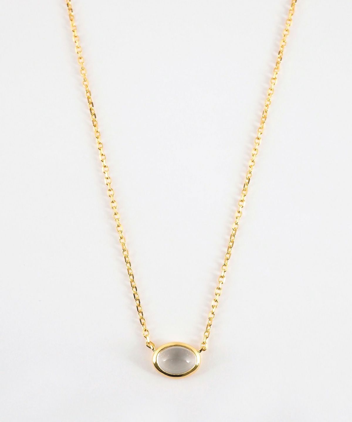 [SV925]オーバルクリスタルネックレス