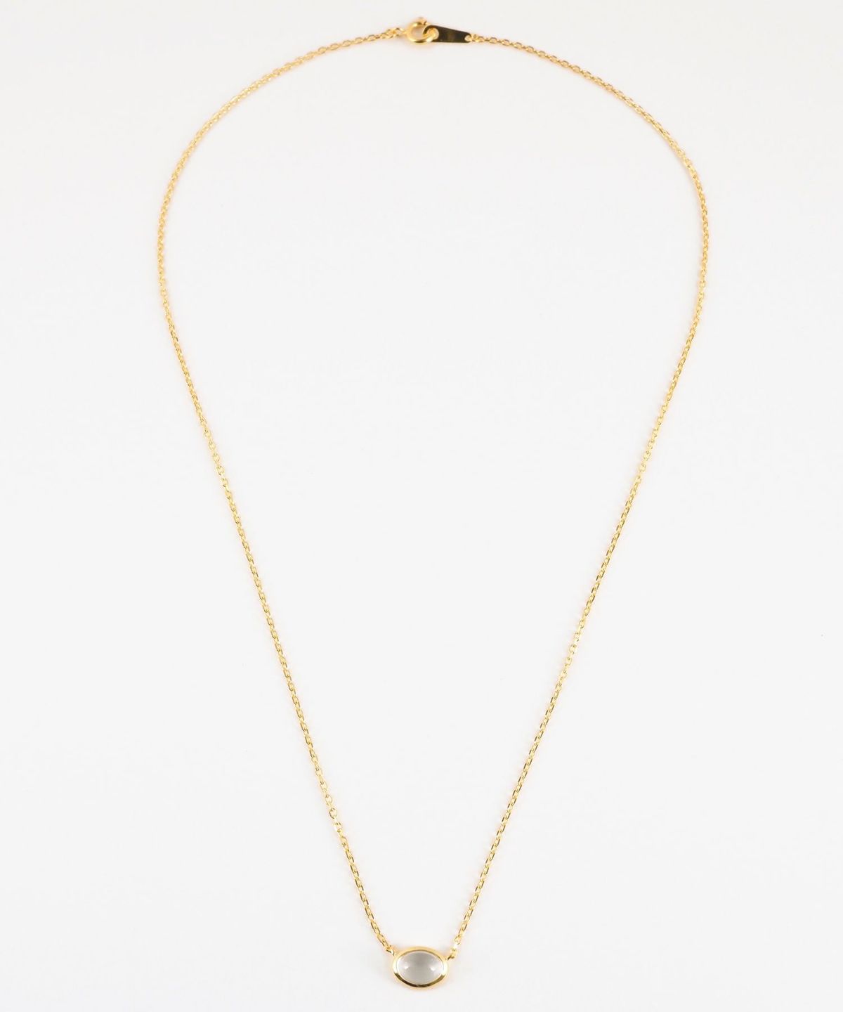 [SV925]オーバルクリスタルネックレス