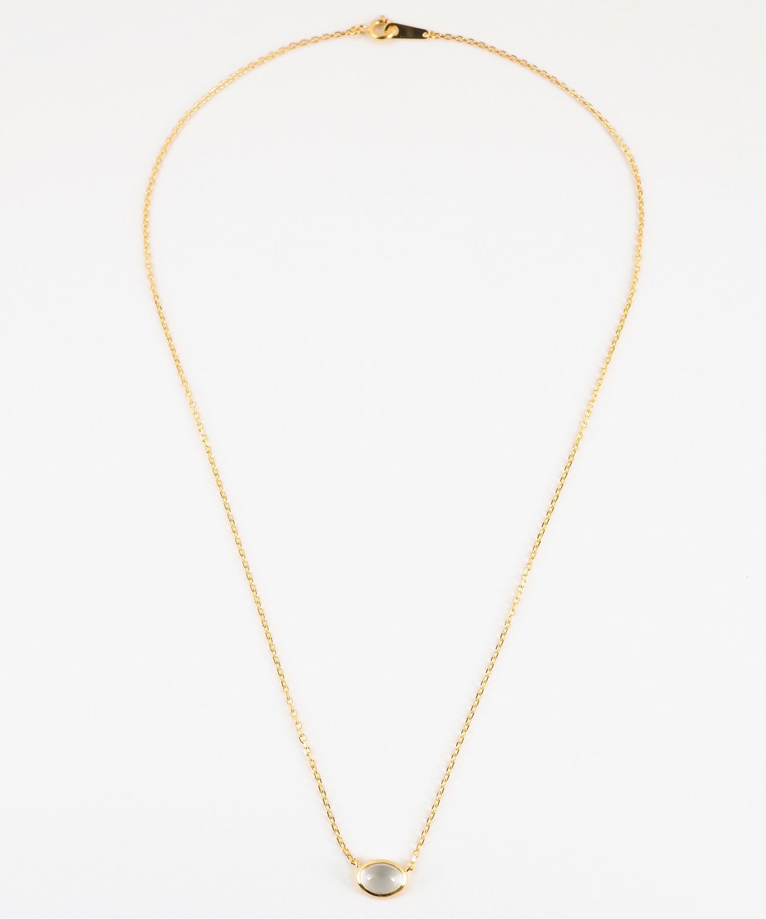 [SV925]オーバルクリスタルネックレス