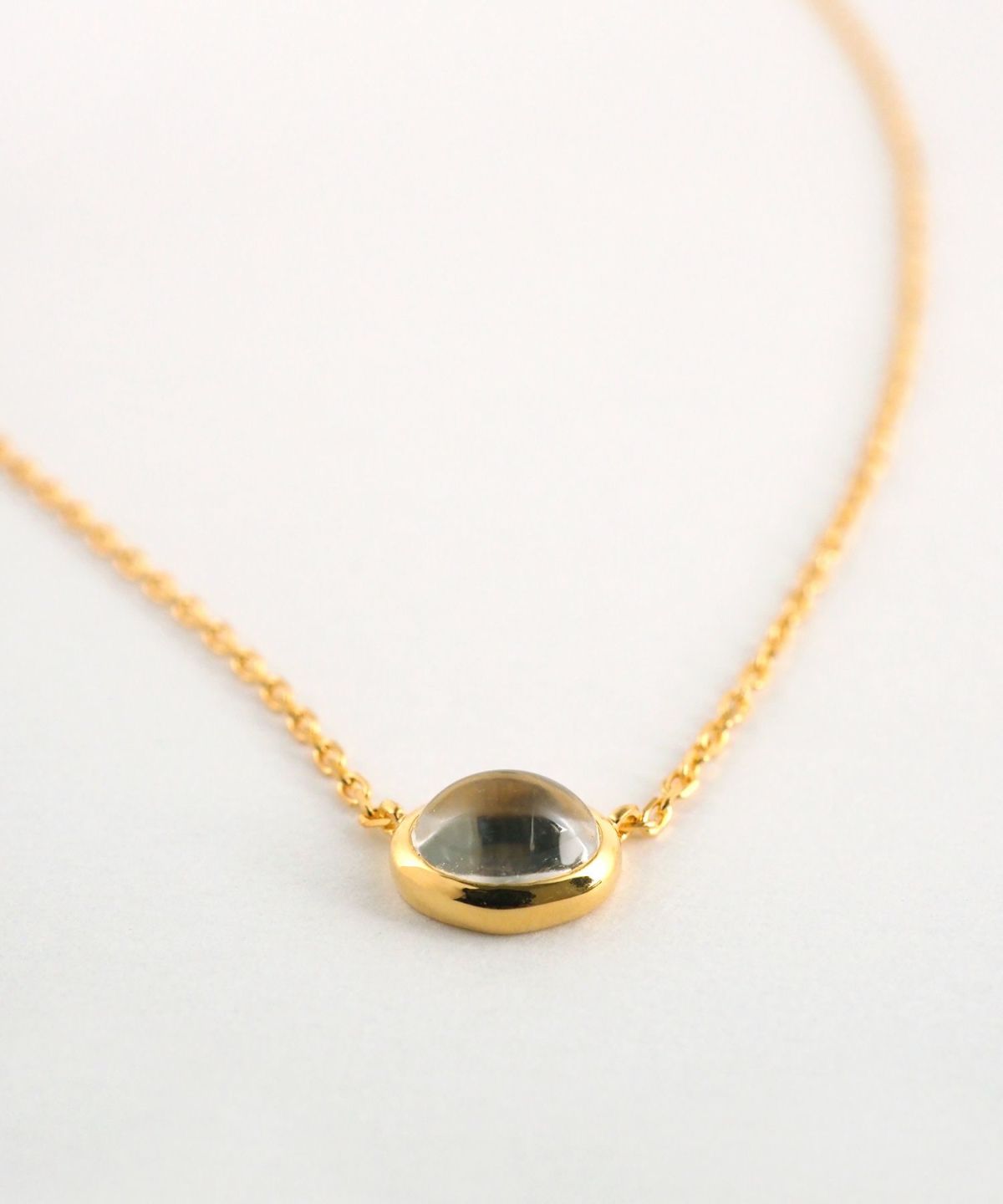 [SV925]オーバルクリスタルネックレス