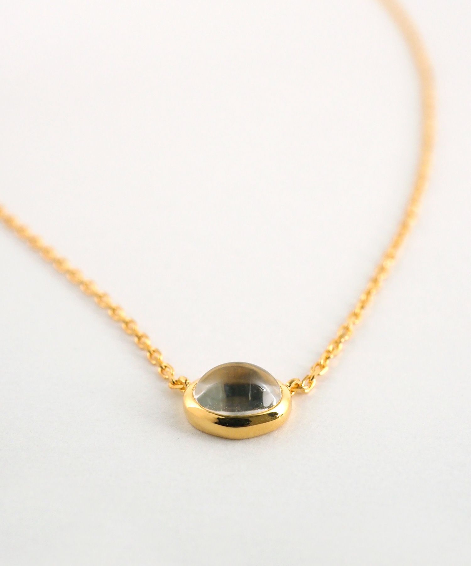 [SV925]オーバルクリスタルネックレス