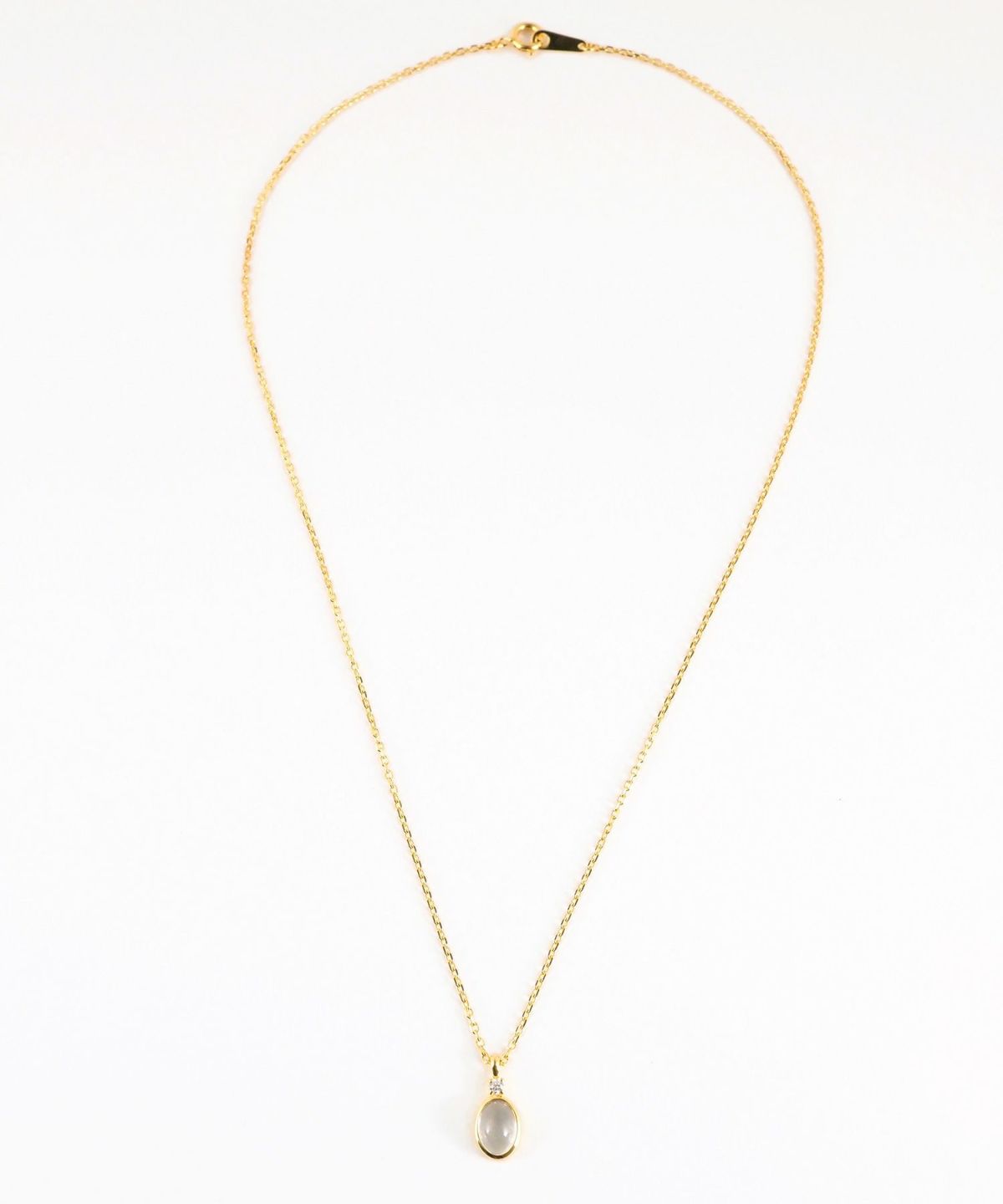 [SV925]オーバルクリスタルジルコニアネックレス