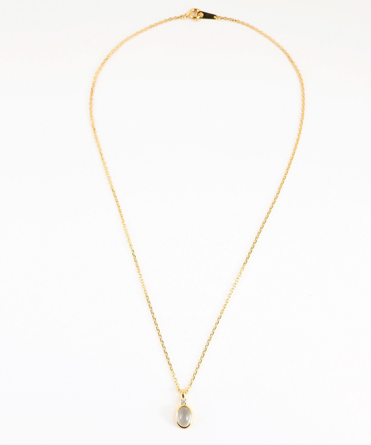 [SV925]オーバルクリスタルジルコニアネックレス