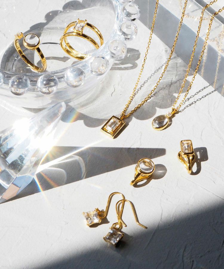 [SV925]オーバルクリスタルジルコニアネックレス