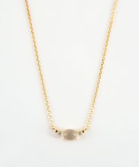 [SV925]オーバルフロートクリスタルネックレス