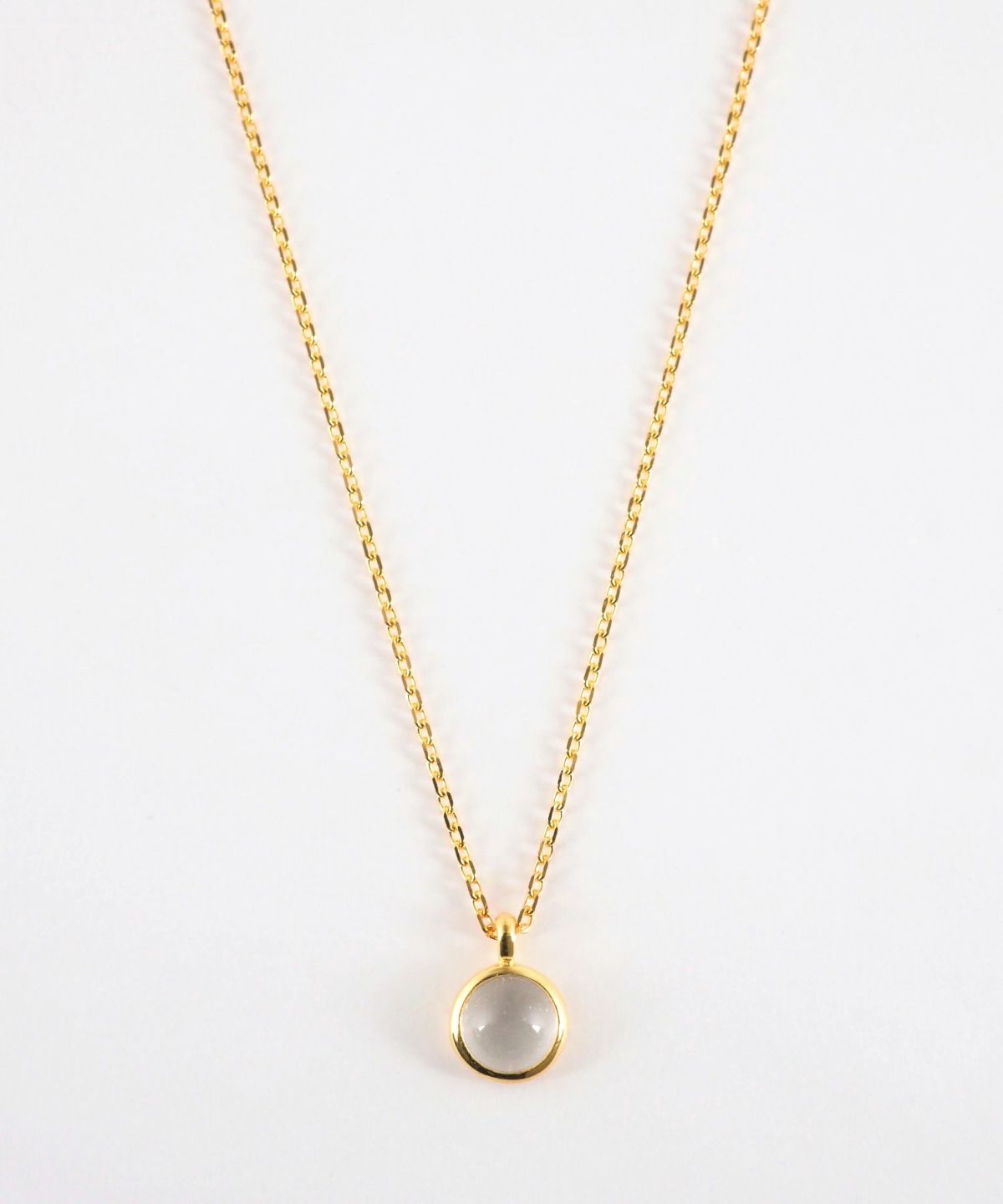 [SV925]ラウンドクリスタルネックレス