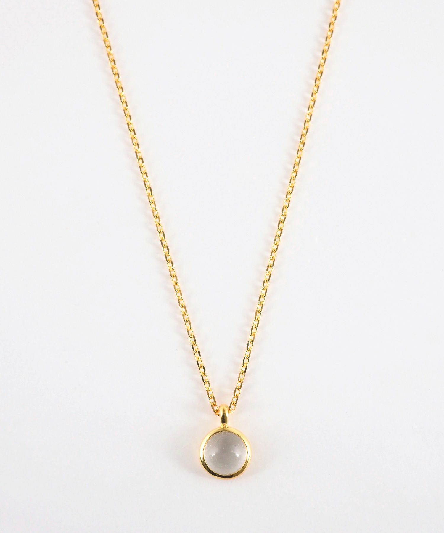 [SV925]ラウンドクリスタルネックレス