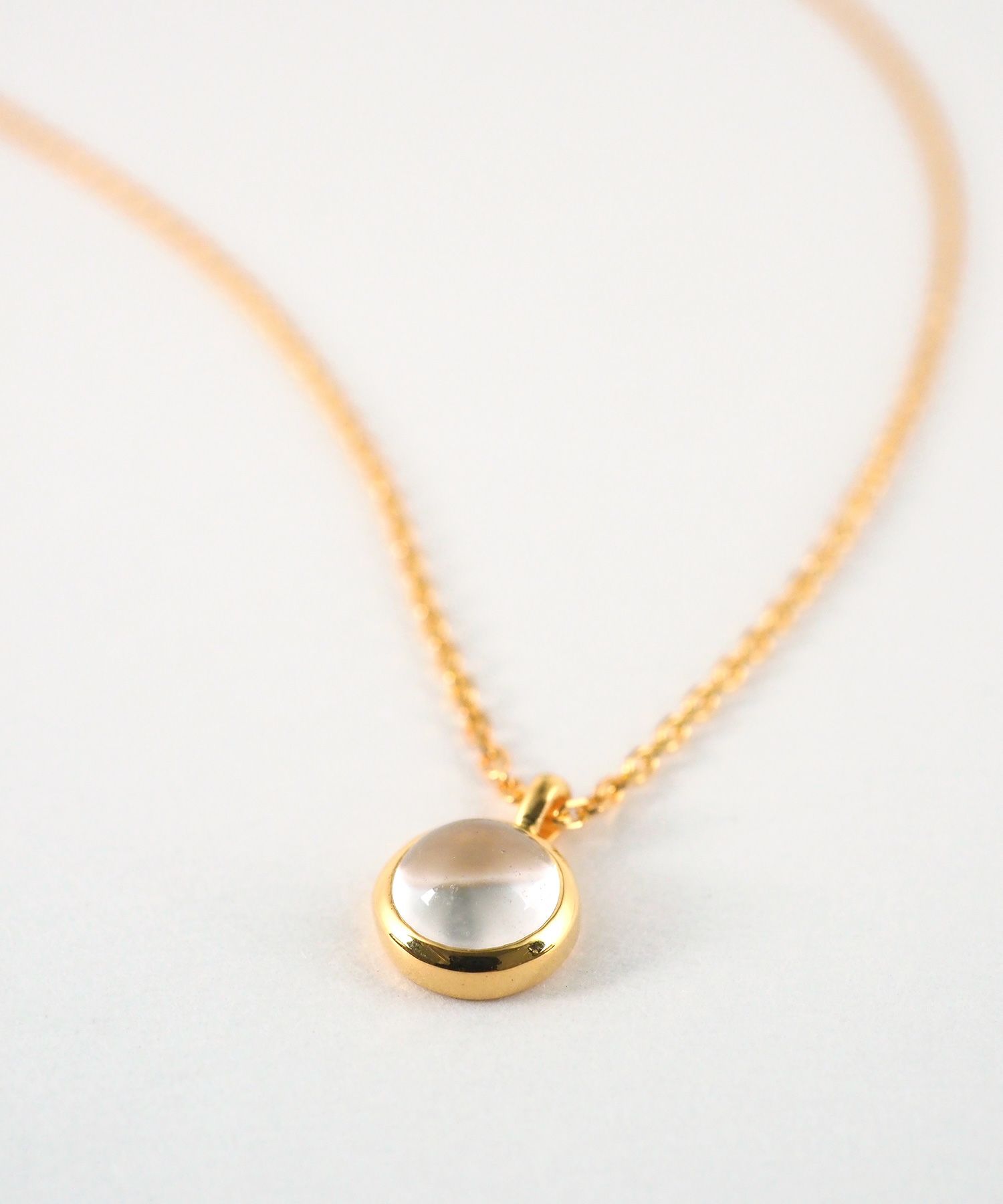 [SV925]ラウンドクリスタルネックレス