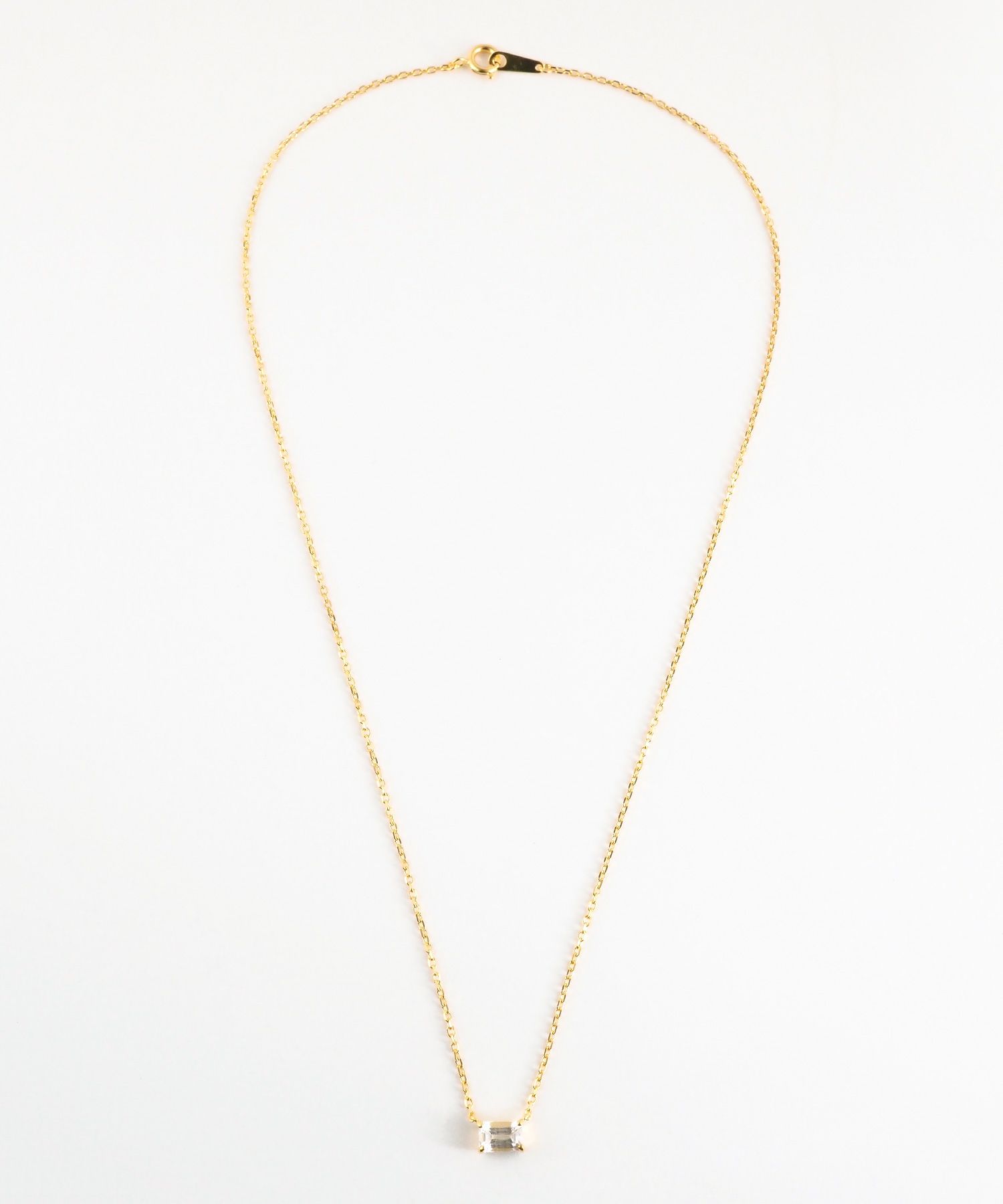 [SV925]レクタングルクリスタルネックレス