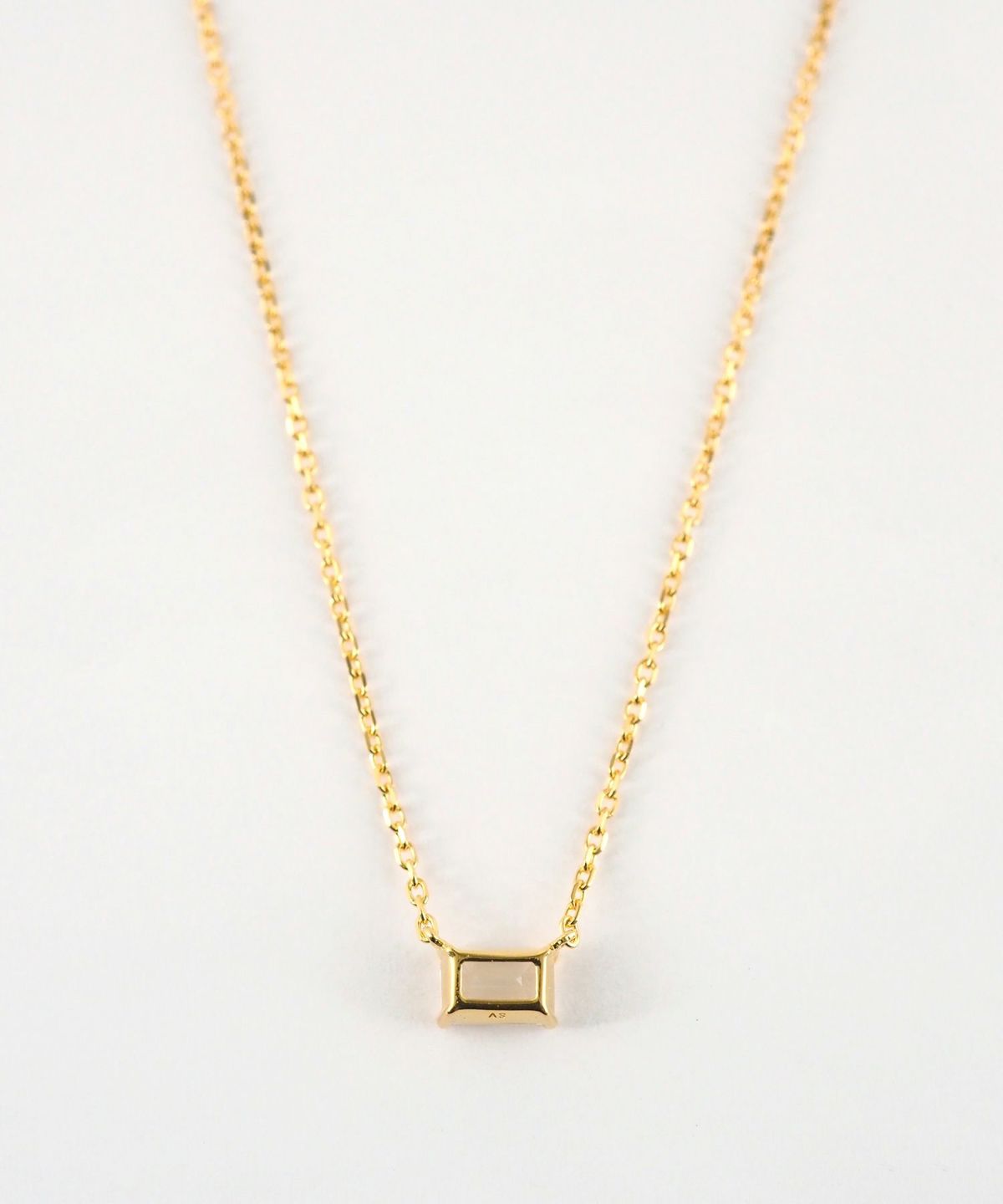 [SV925]レクタングルクリスタルネックレス