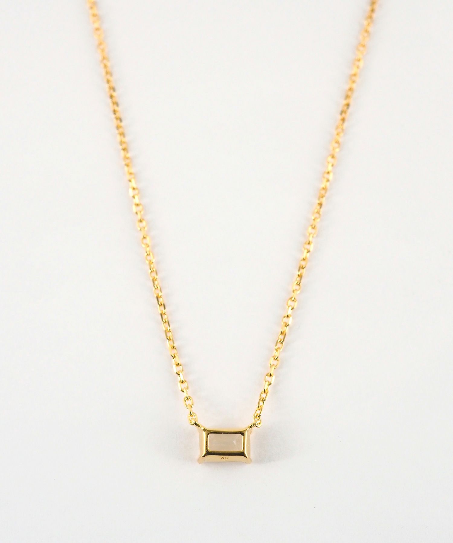 [SV925]レクタングルクリスタルネックレス