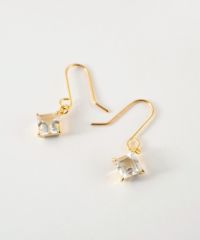 [SV925]スクエアクリスタルピアス