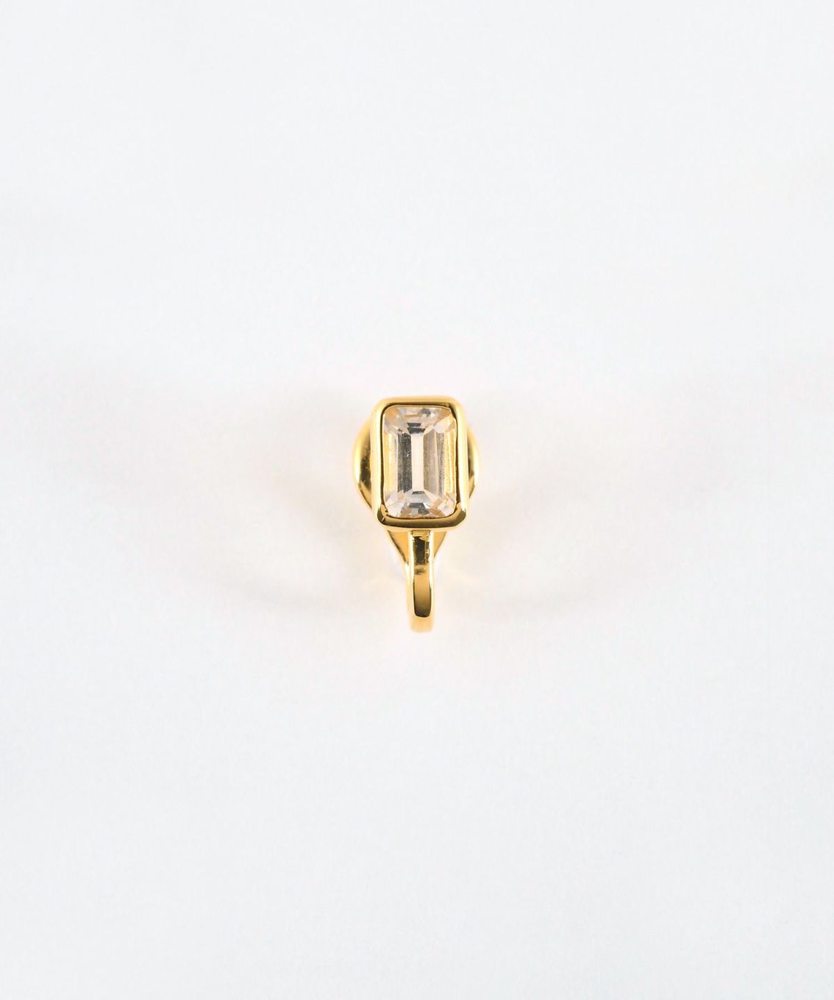 [SV925]レクタングルクリスタルイヤーカフ