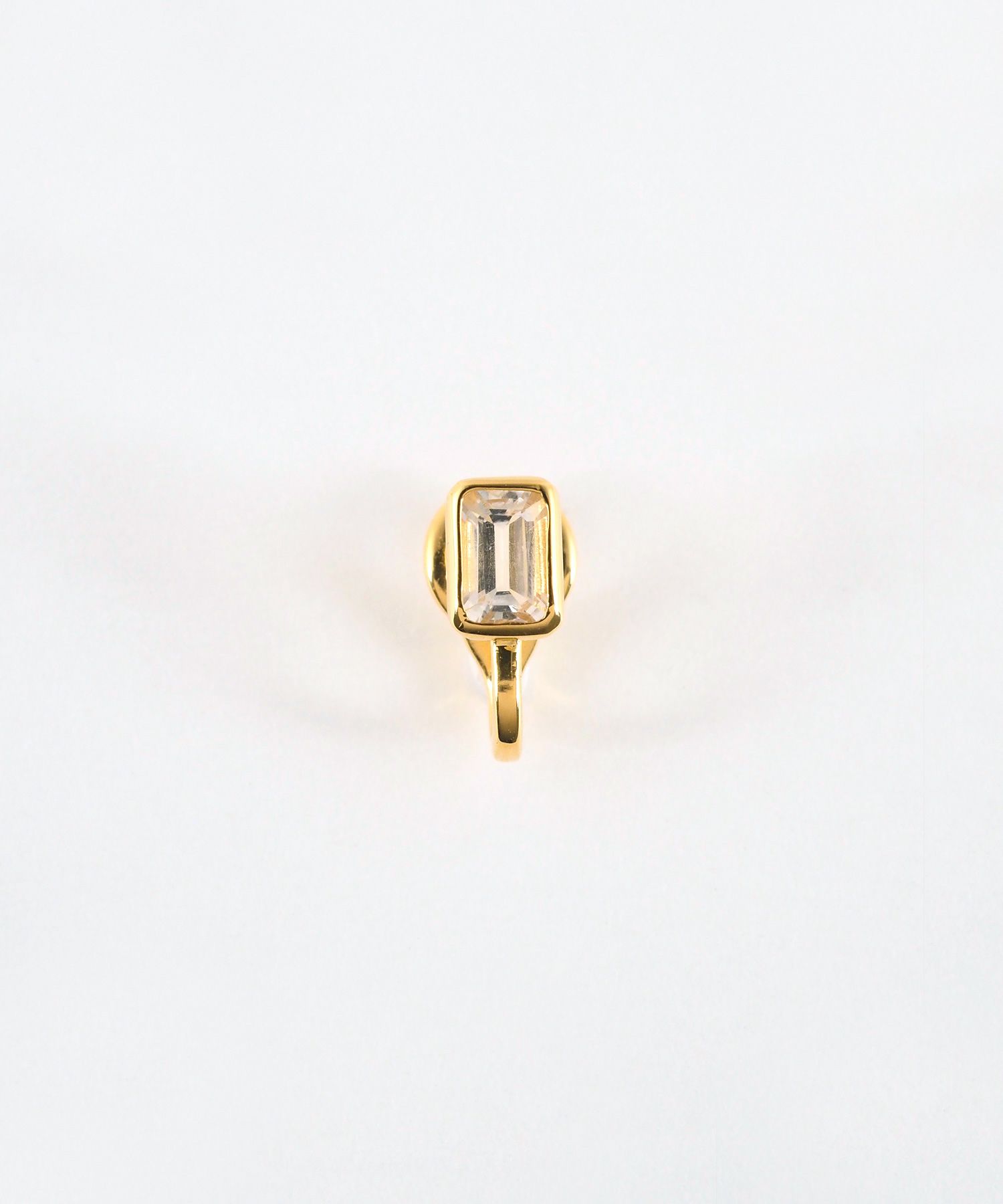 [SV925]レクタングルクリスタルイヤーカフ