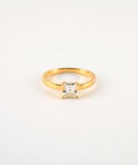 [SV925]スクエアクリスタルリング