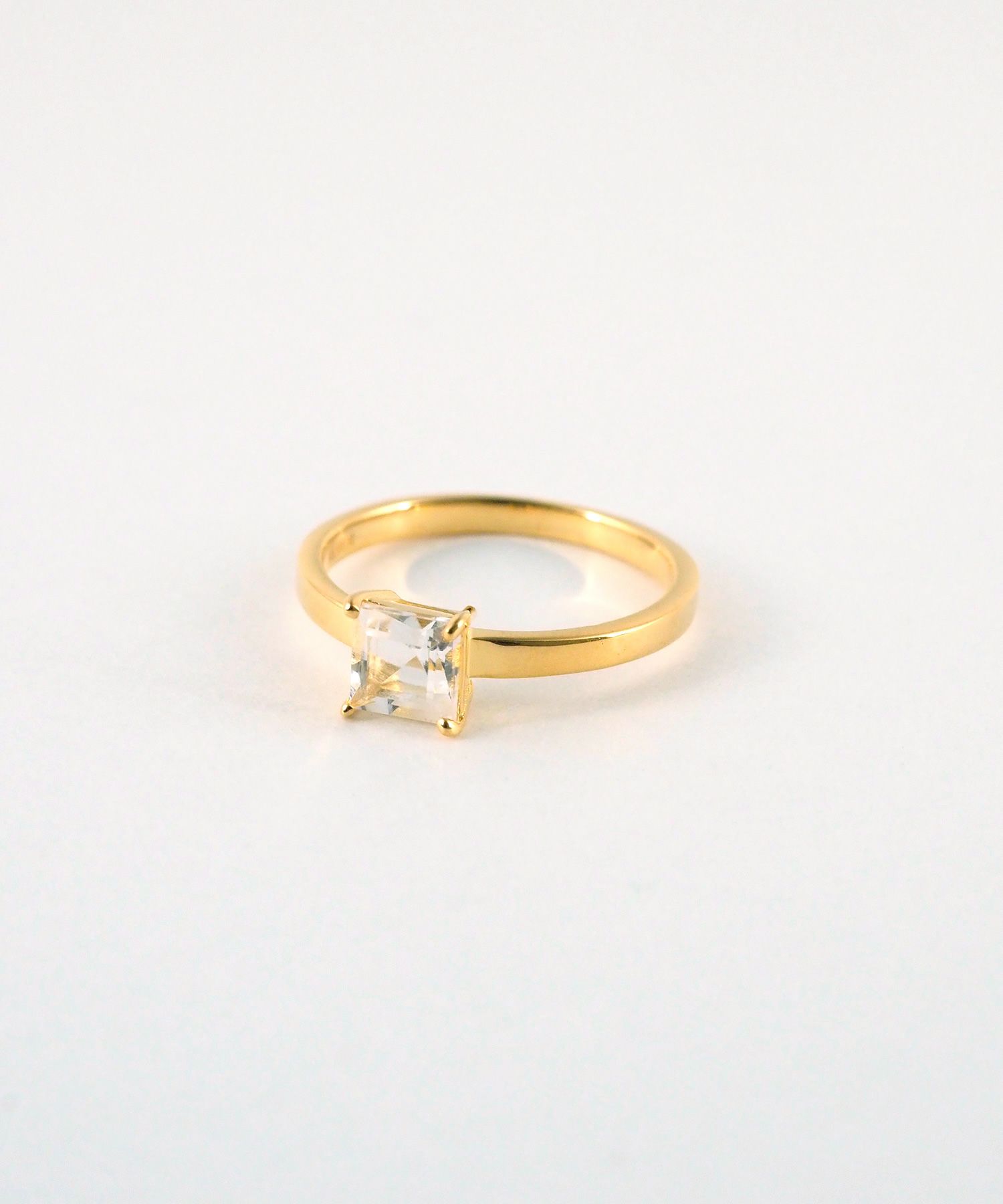 [SV925]スクエアクリスタルリング