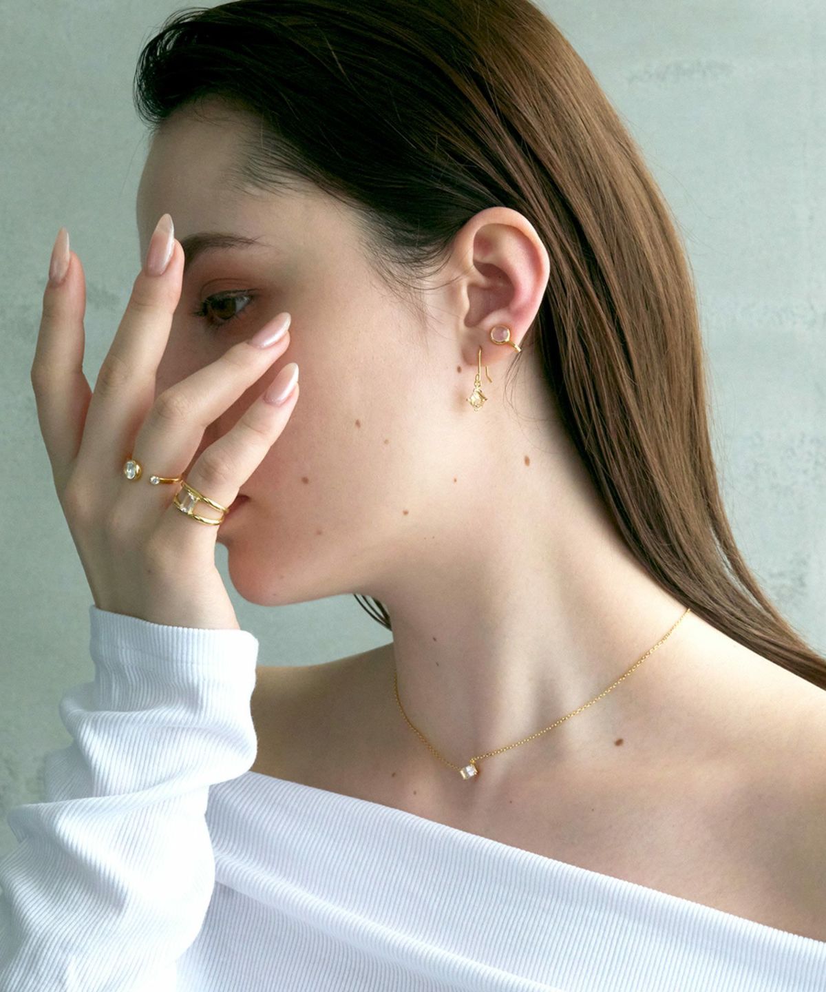 [SV925]クリスタルダブルアームリング