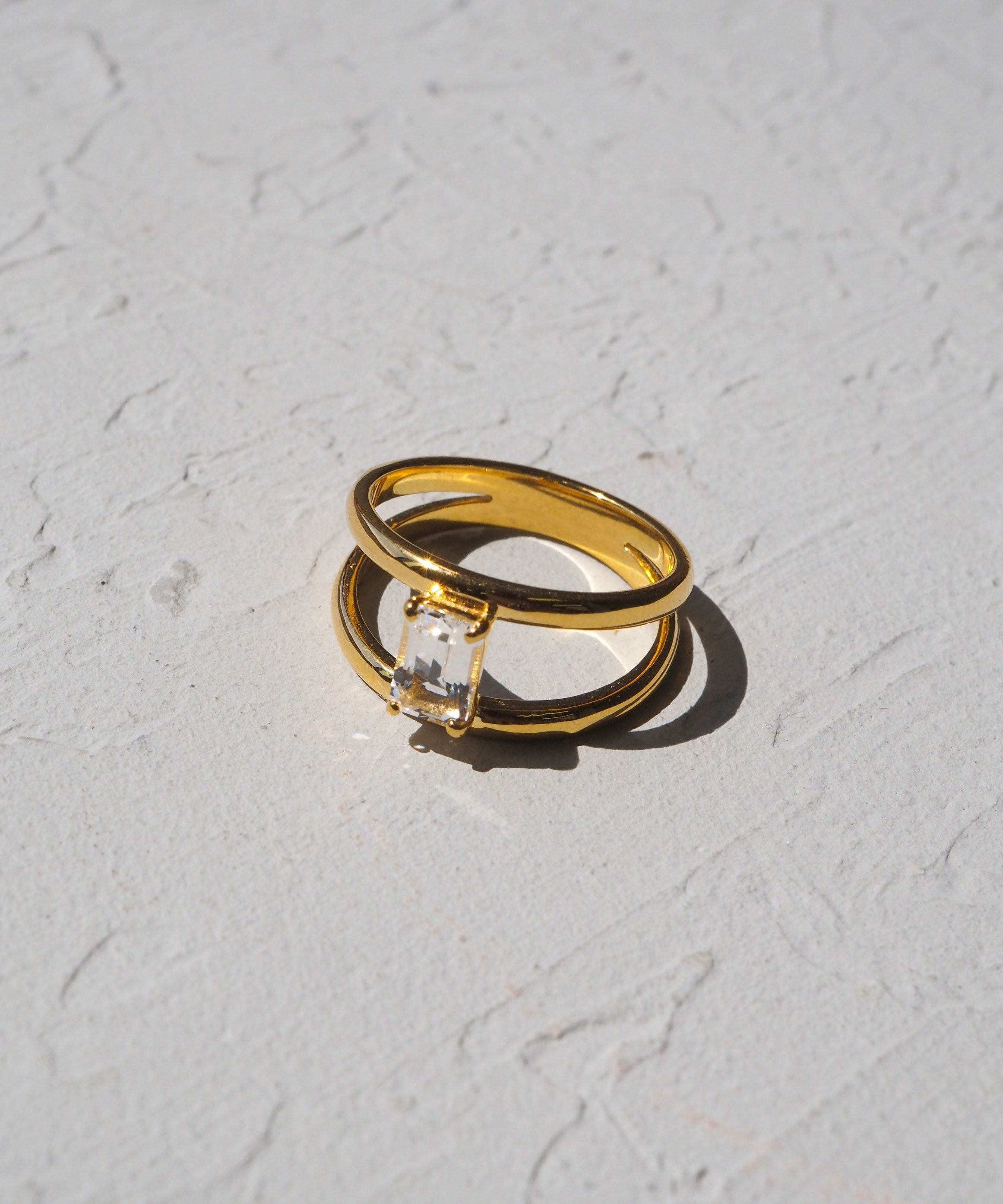 [SV925]クリスタルダブルアームリング