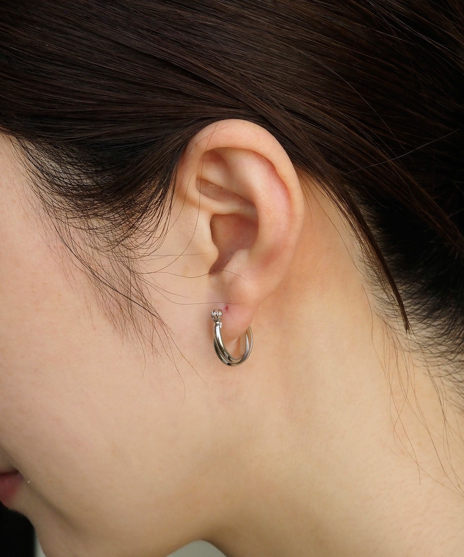 15mmクロスフープ樹脂ポストピアス