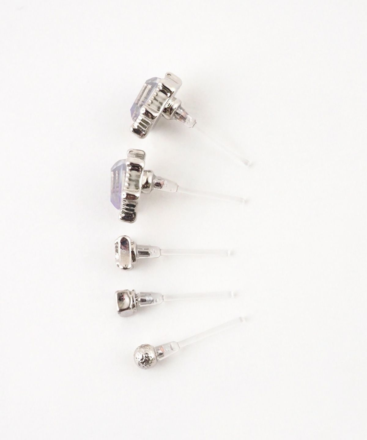 グラデーションカラー樹脂ポストセットピアス