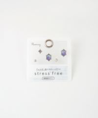 グラデーションカラー樹脂ポストセットピアス