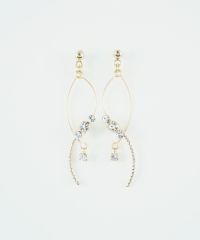 ウェーブラインビジューピアス