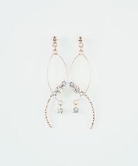 ウェーブラインビジューピアス