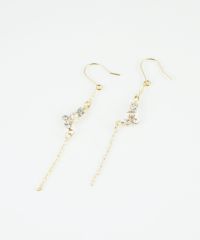 ビジューチェーンフックピアス