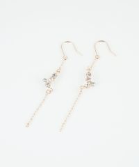 ビジューチェーンフックピアス