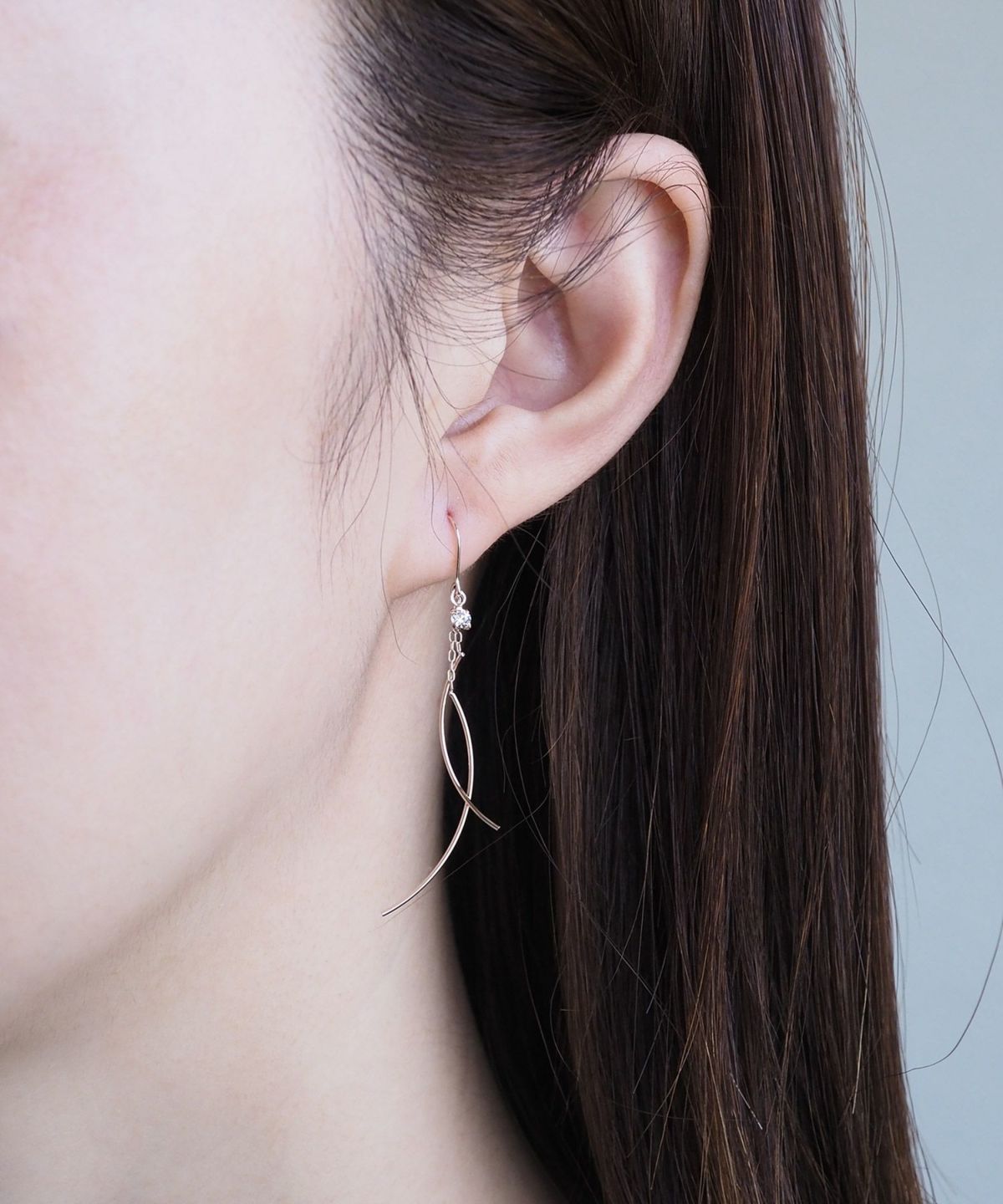 ダブルラインスイングフックピアス