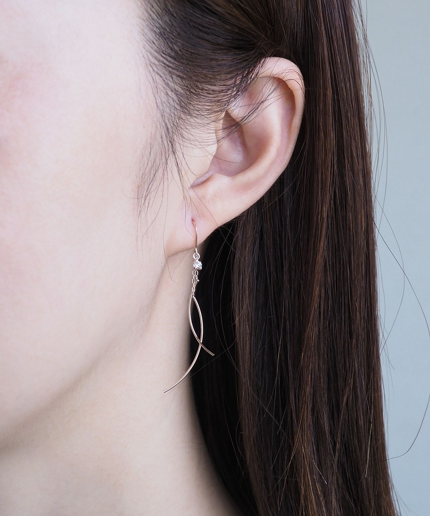 ダブルラインスイングフックピアス