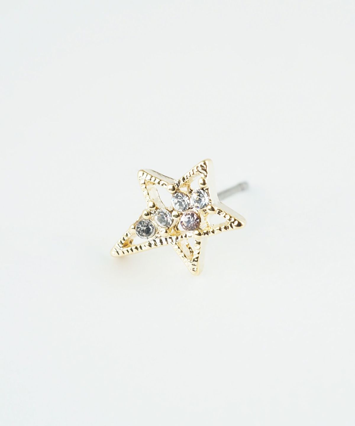 スタービジューセットチタンポストピアス