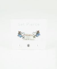 プチハートビジューセットチタンポストピアス