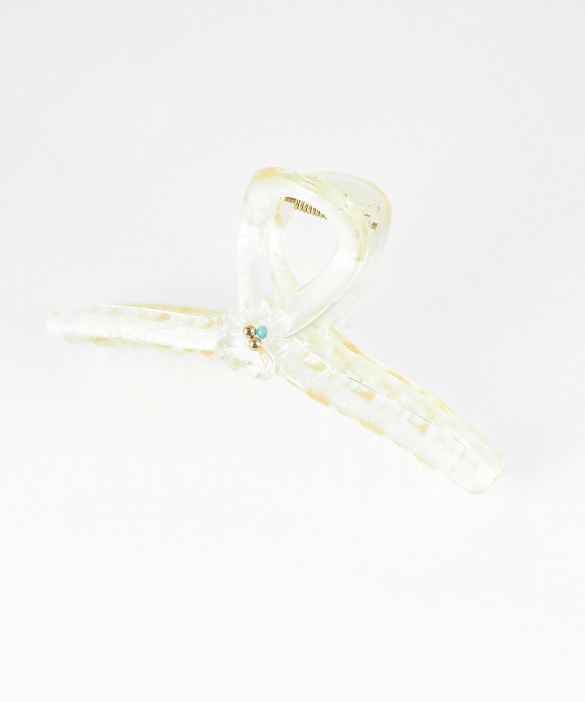 フラワーターコイズバンスクリップ