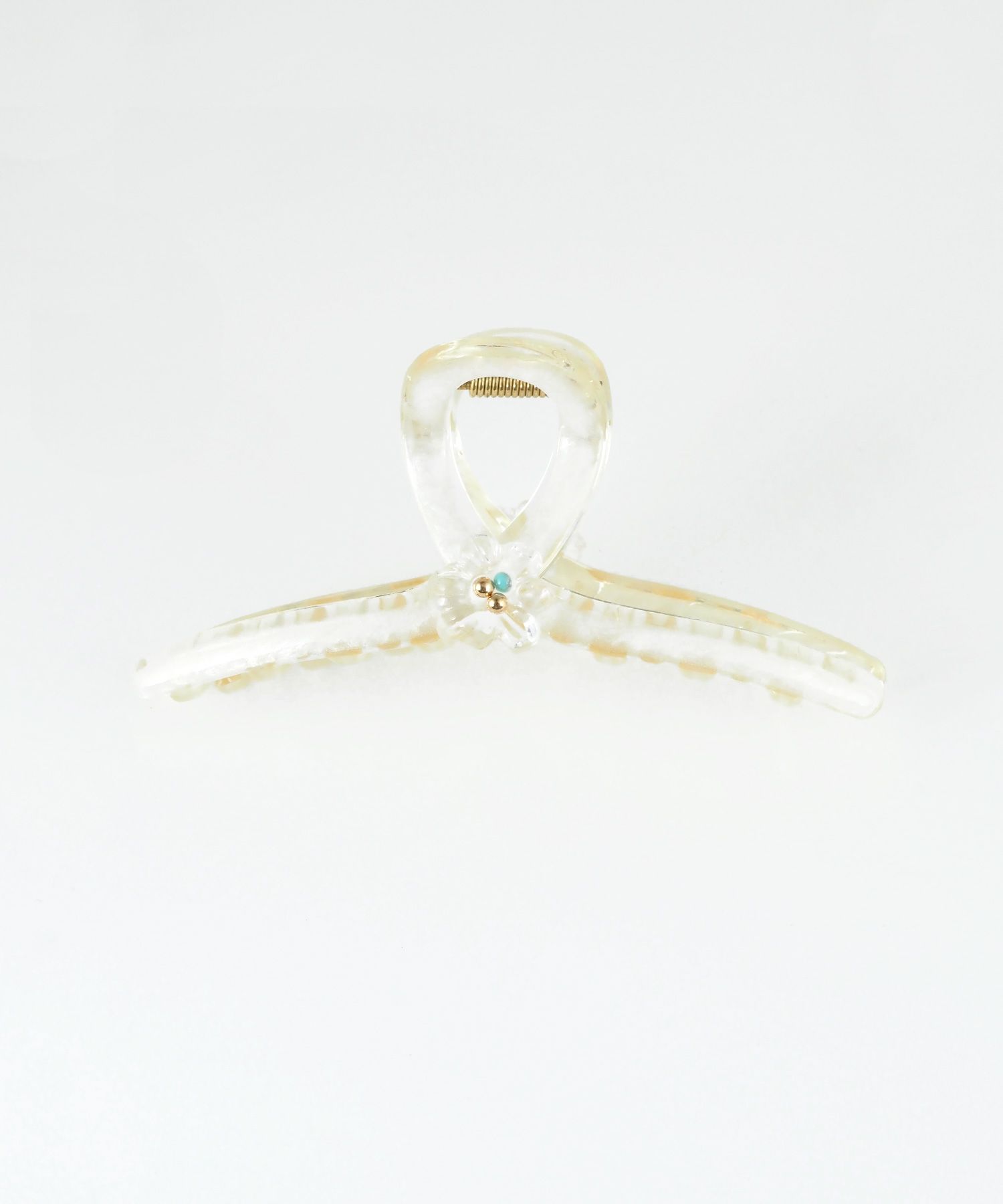 フラワーターコイズバンスクリップ