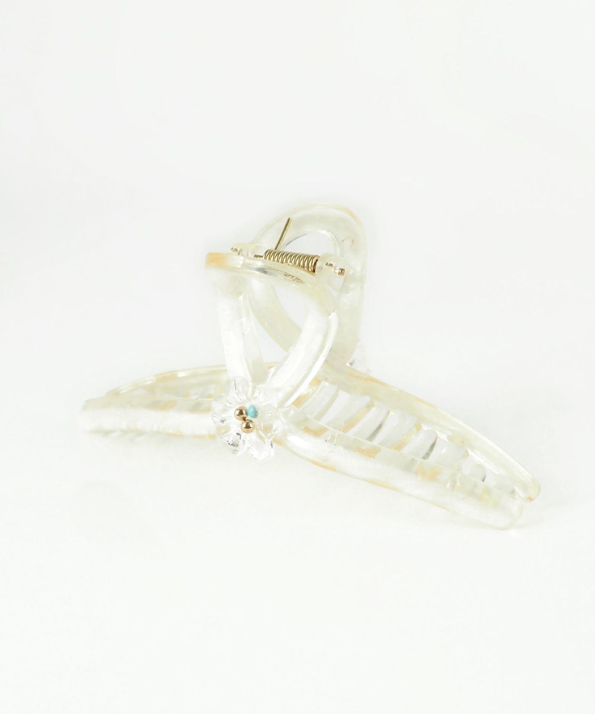 フラワーターコイズバンスクリップ