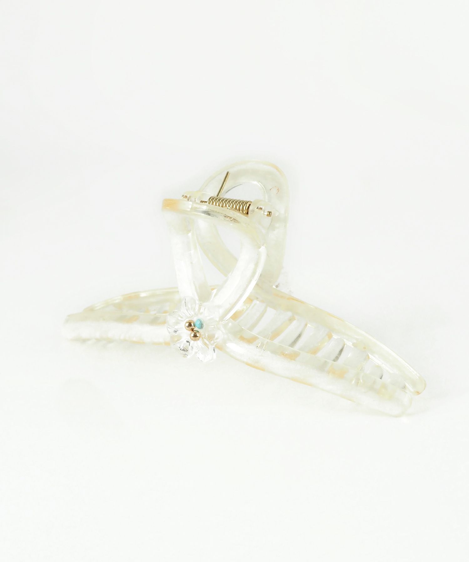 フラワーターコイズバンスクリップ