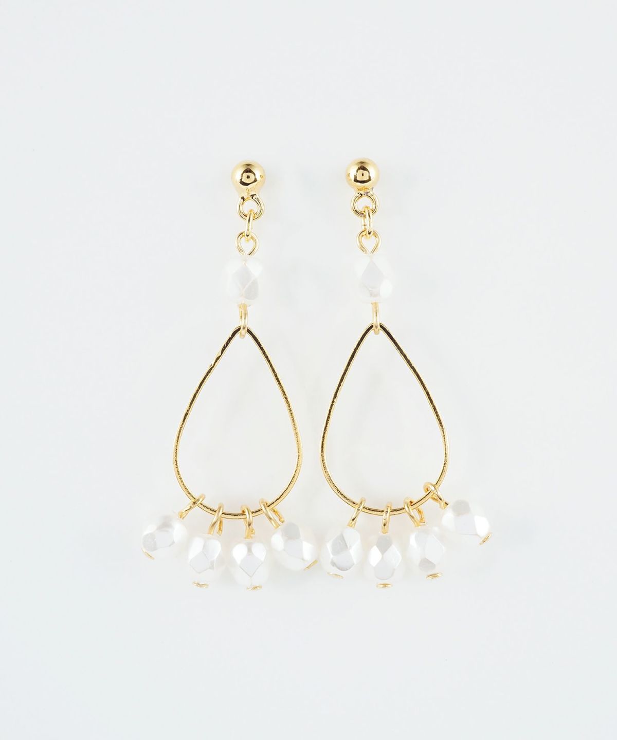 ドロップビーズチタンポストピアス